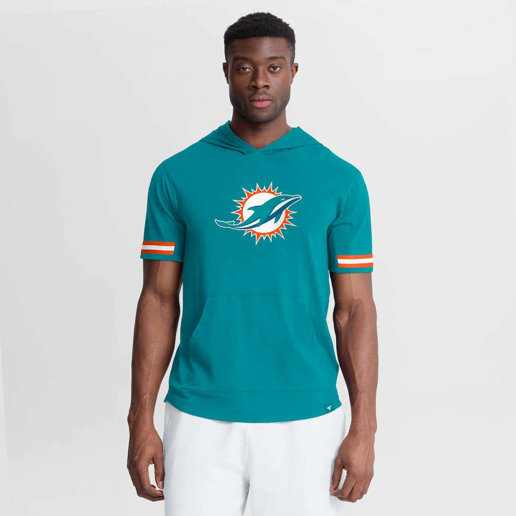 Fanatics Miami Dolphins Optimal Play Short Sleeve Hooded T-Shirt Aqua