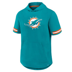 Fanatics Miami Dolphins Optimal Play Short Sleeve Hooded T-Shirt Aqua