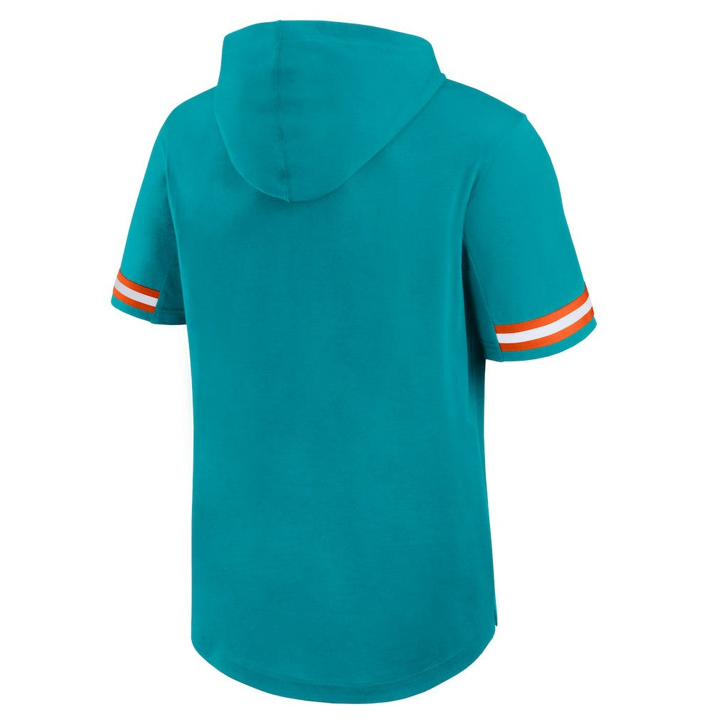 Fanatics Miami Dolphins Optimal Play Short Sleeve Hooded T-Shirt Aqua