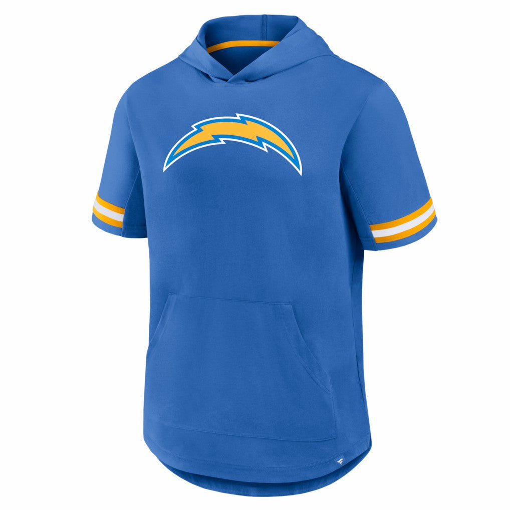 Fanatics Los Angeles Chargers Optimal Play Short Sleeve Hooded T-Shirt Powder Blue