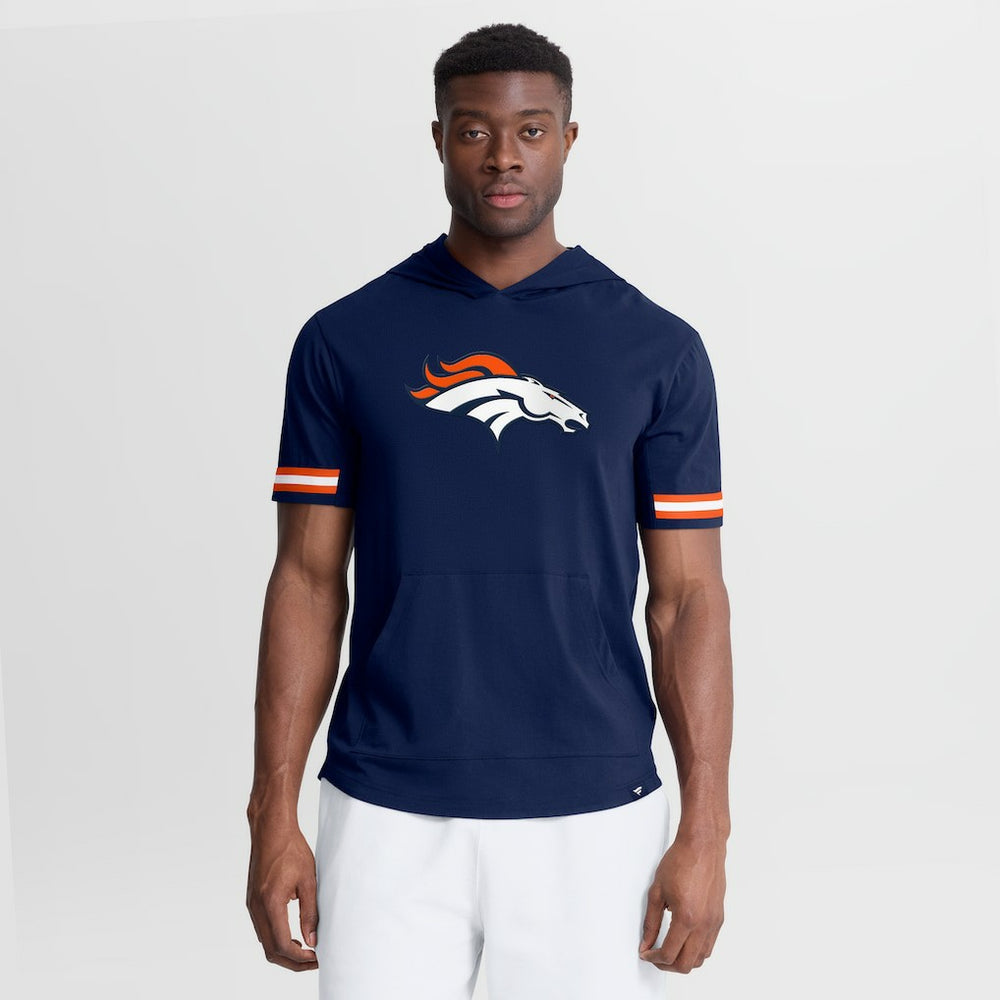 Fanatics Denver Broncos Optimal Play Short Sleeve Hooded T-Shirt Navy