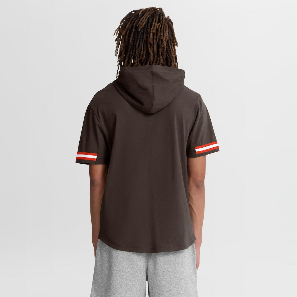 Fanatics Cleveland Browns Optimal Play Short Sleeve Hooded T-Shirt Brown