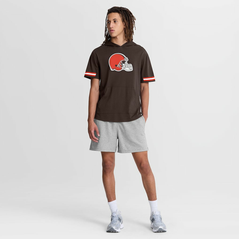 Fanatics Cleveland Browns Optimal Play Short Sleeve Hooded T-Shirt Brown