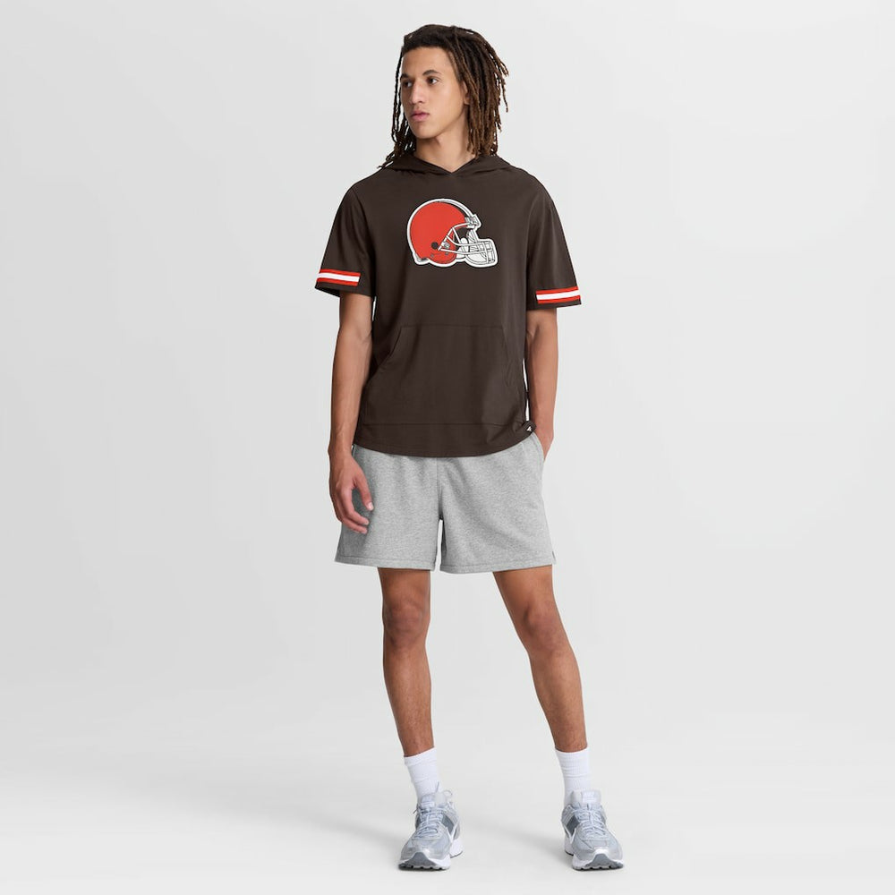 Fanatics Cleveland Browns Optimal Play Short Sleeve Hooded T-Shirt Brown