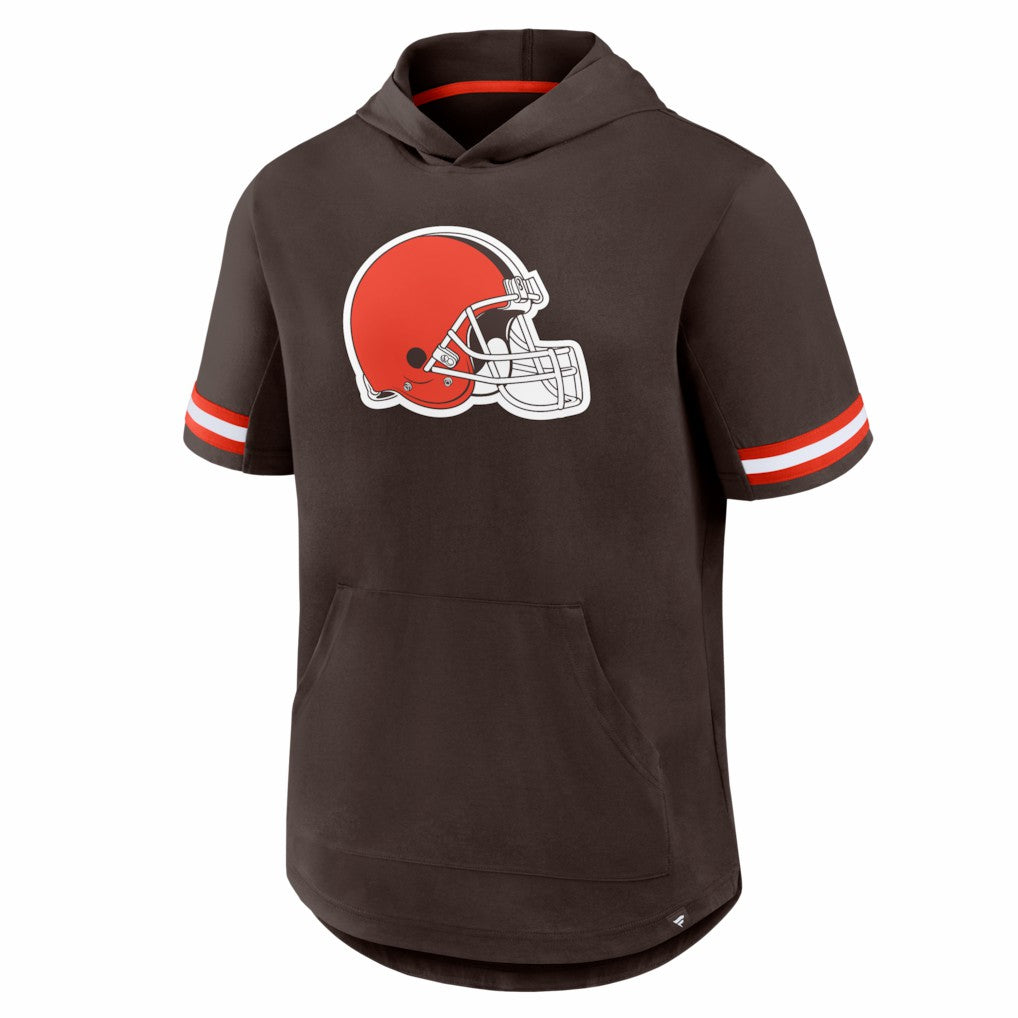 Fanatics Cleveland Browns Optimal Play Short Sleeve Hooded T-Shirt Brown