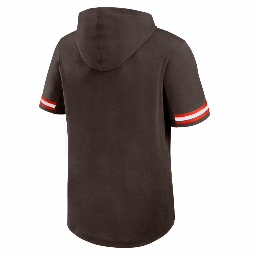 Fanatics Cleveland Browns Optimal Play Short Sleeve Hooded T-Shirt Brown