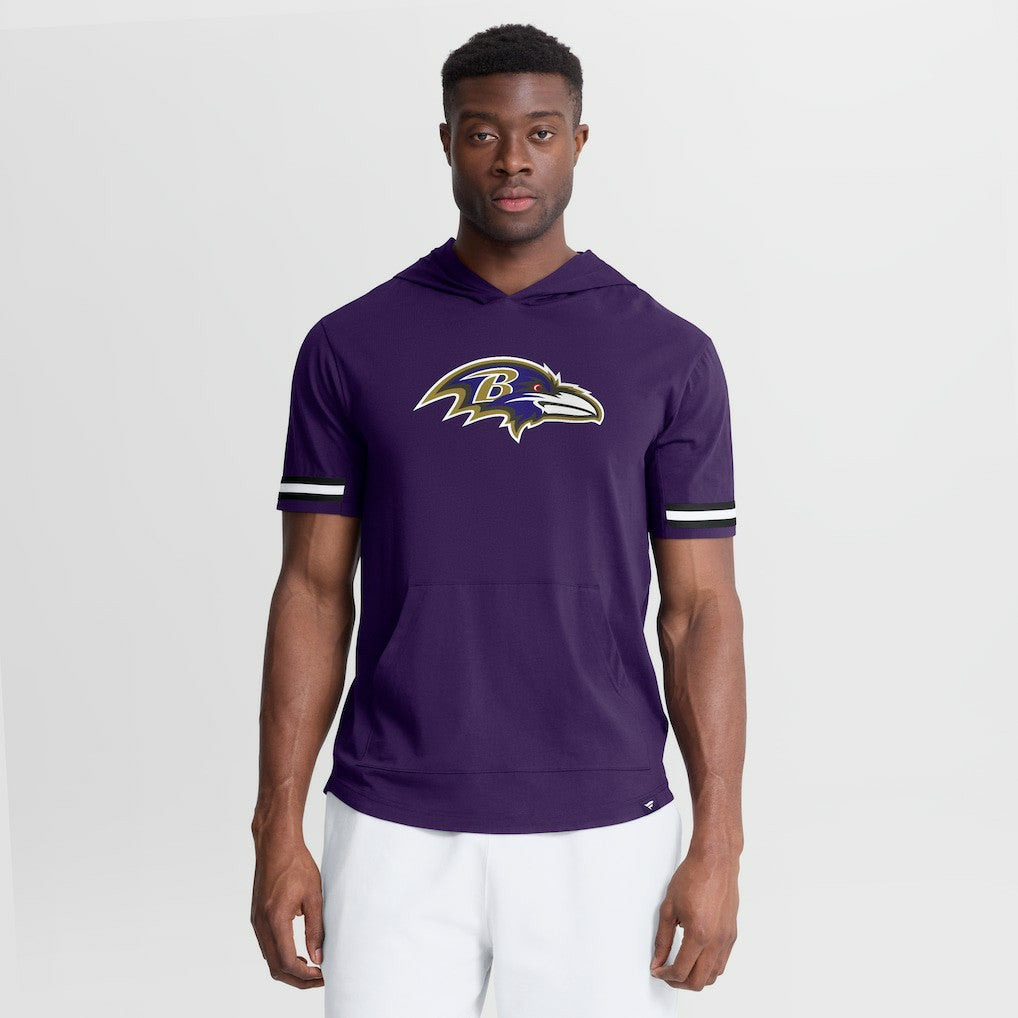 Fanatics Baltimore Ravens Optimal Play Short Sleeve Hooded T-Shirt Purple