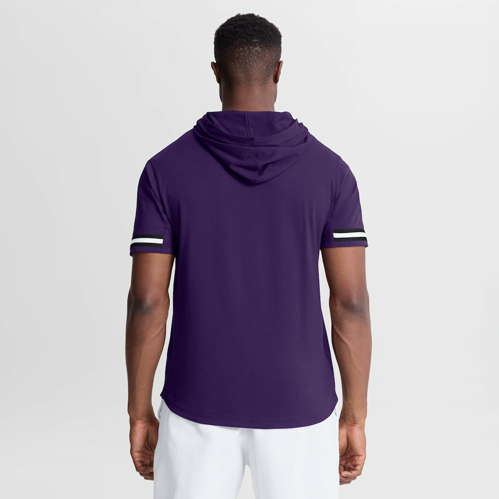 Fanatics Baltimore Ravens Optimal Play Short Sleeve Hooded T-Shirt Purple