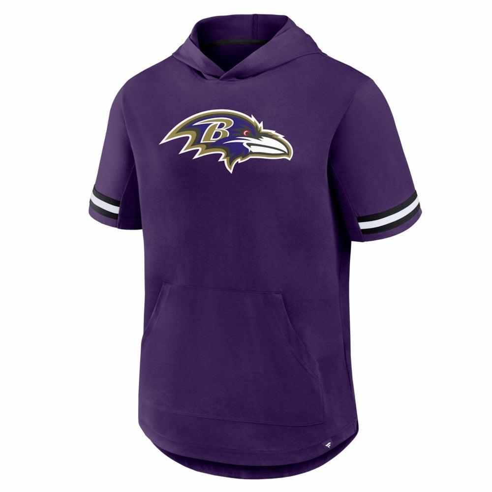 Fanatics Baltimore Ravens Optimal Play Short Sleeve Hooded T-Shirt Purple