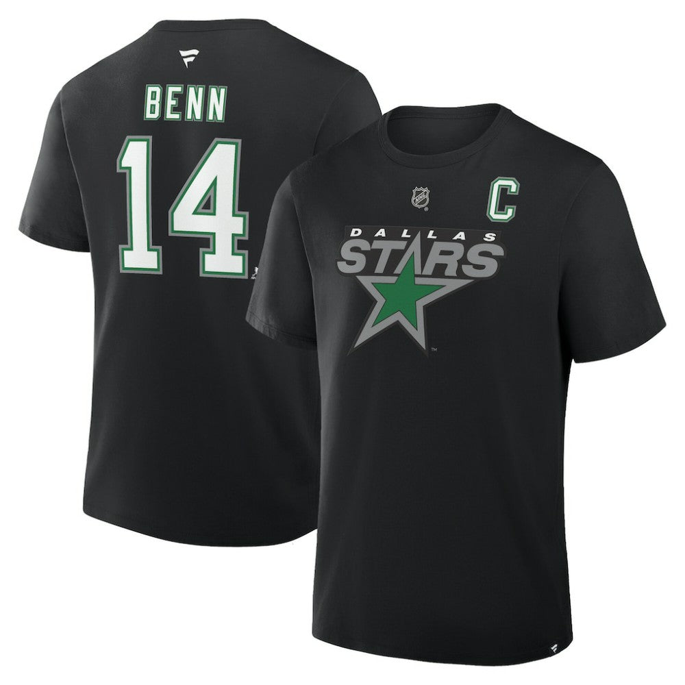 Jamie Benn Dallas Stars Fanatics Authentic Stack Name & Number T-Shirt - Black - NHL 2001570366