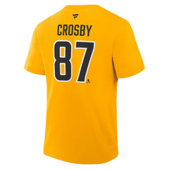 Sidney Crosby Pittsburgh Penguins Fanatics Authentic Stack Name & Number T-Shirt - Gold - NHL 2001570559