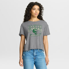 Fanatics Philadelphia Eagles Women's Overplayed Tribute Tri-Blend Boxy T-Shirt Heather Gray