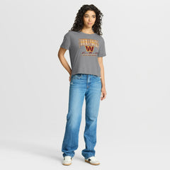 Fanatics Washington Commanders Women's Overplayed Tribute Tri-Blend Boxy T-Shirt Heather Gray