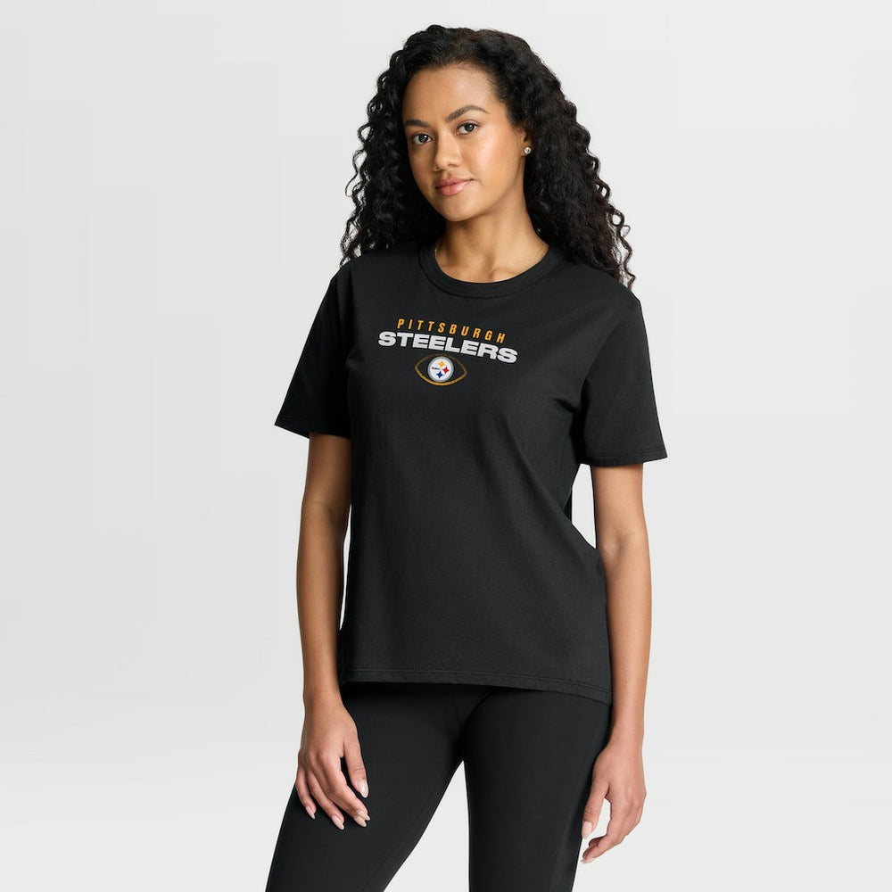 Fanatics Pittsburgh Steelers Women's Fade Legacy T-Shirt Black