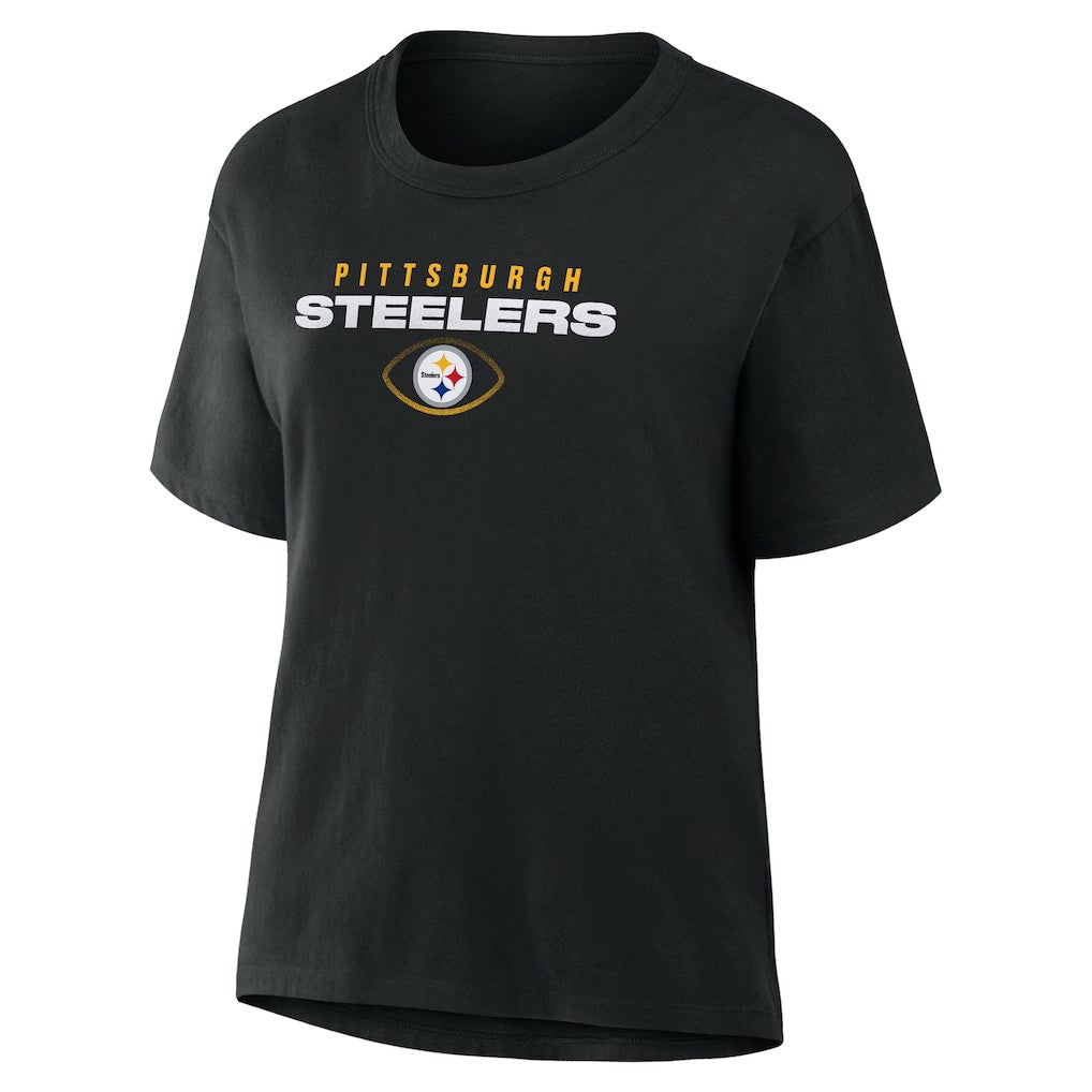 Fanatics Pittsburgh Steelers Women's Fade Legacy T-Shirt Black