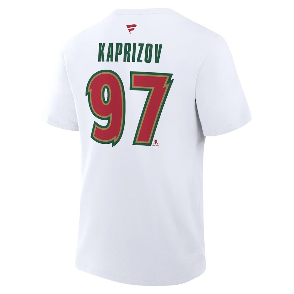 Kirill Kaprizov Minnesota Wild Fanatics Authentic Stack Name & Number T-Shirt - White - NHL 2001571382