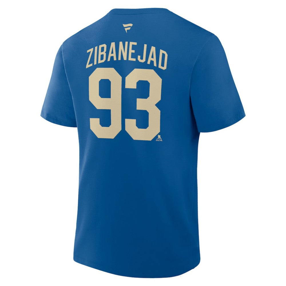 Mika Zibanejad New York Rangers Fanatics Authentic Stack Name & Number T-Shirt - Blue - NHL 2001571402