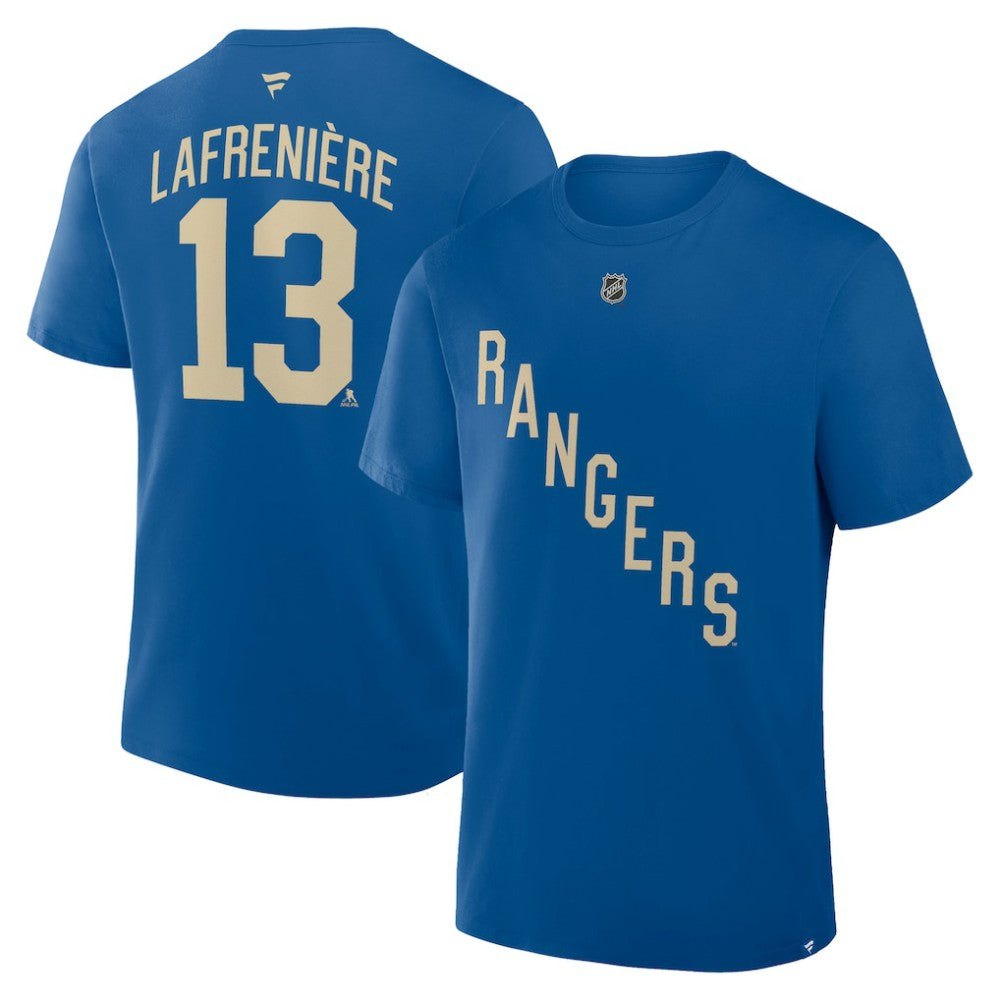 Alexis Lafreniere New York Rangers Fanatics Authentic Stack Name & Number T-Shirt - Blue - NHL 2001571407