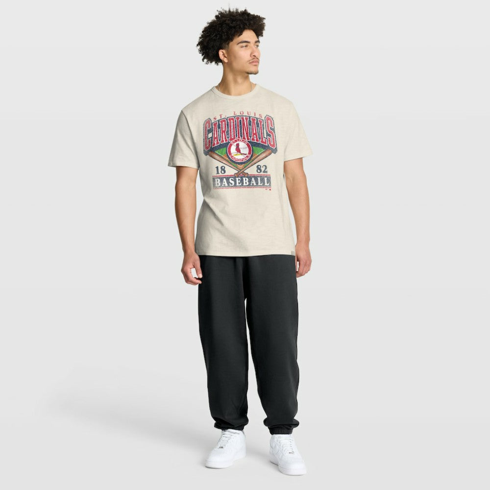St. Louis Cardinals Fanatics Stadium Slub T-Shirt - Tan - Fanatics Discount