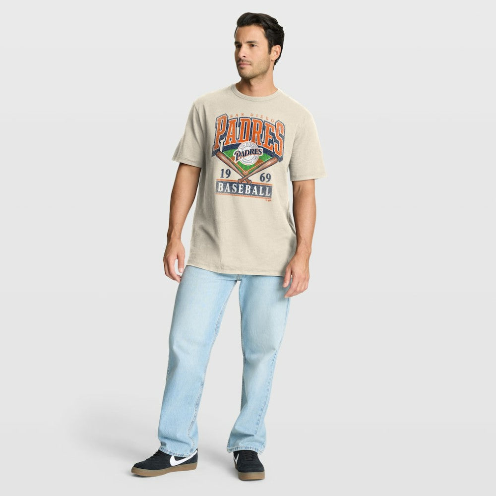 San Diego Padres Fanatics Stadium Slub T-Shirt - Tan - Fanatics on Sale