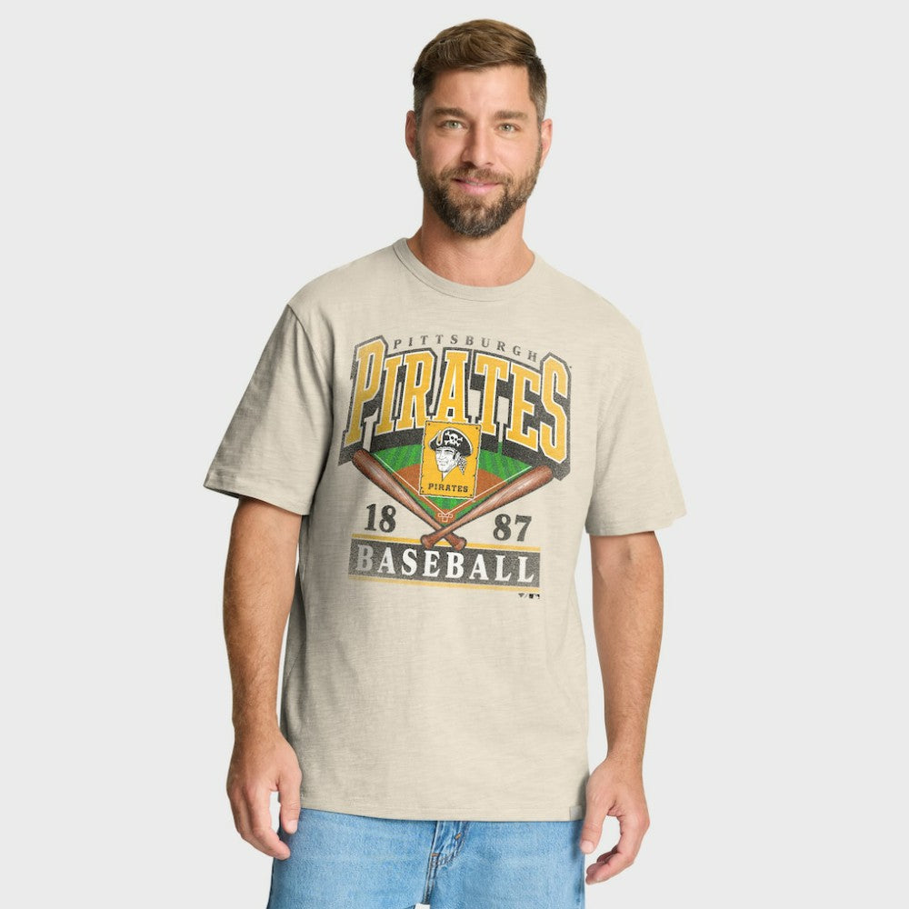 Pittsburgh Pirates Fanatics Stadium Slub T-Shirt - Tan - Fanatics on Sale