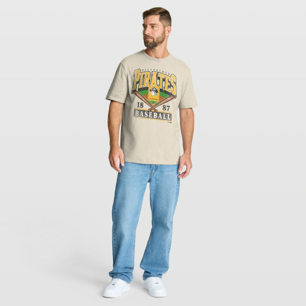 Pittsburgh Pirates Fanatics Stadium Slub T-Shirt - Tan - Fanatics on Sale