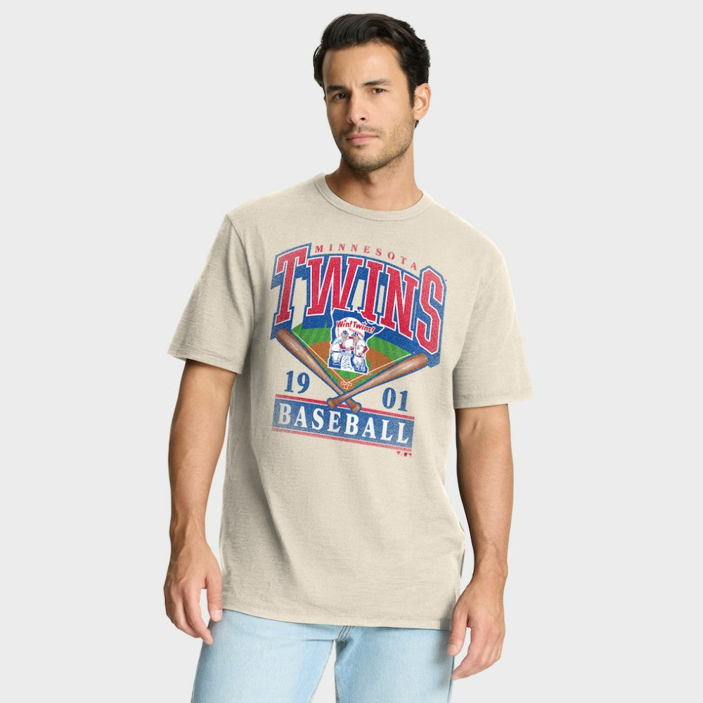 Minnesota Twins Fanatics Stadium Slub T-Shirt - Tan - Fanatics on Sale