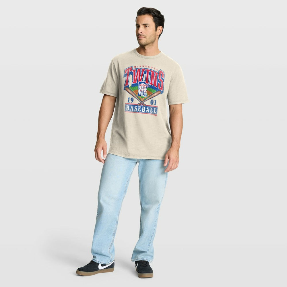 Minnesota Twins Fanatics Stadium Slub T-Shirt - Tan - Fanatics on Sale
