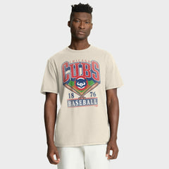 Chicago Cubs Fanatics Stadium Slub T-Shirt - Tan - Fanatics Discount