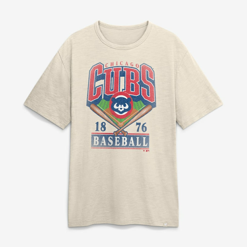 Chicago Cubs Fanatics Stadium Slub T-Shirt - Tan - Fanatics Discount