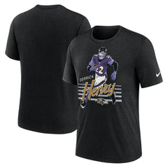 Nike Derrick Henry Baltimore Ravens Player Graphic T-Shirt Heather Black
