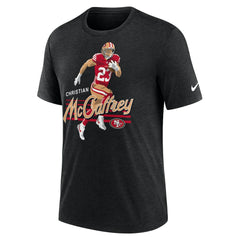 Nike Christian McCaffrey San Francisco 49ers Player Graphic T-Shirt Heather Black