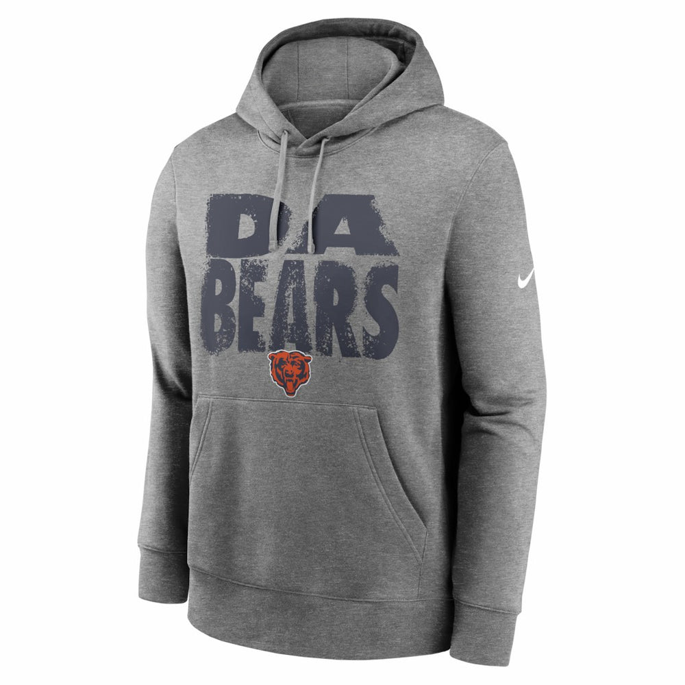 Nike Chicago Bears Club Fleece Hoodie Heather Gray