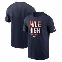 Nike Denver Broncos Mile High Football T-Shirt Navy