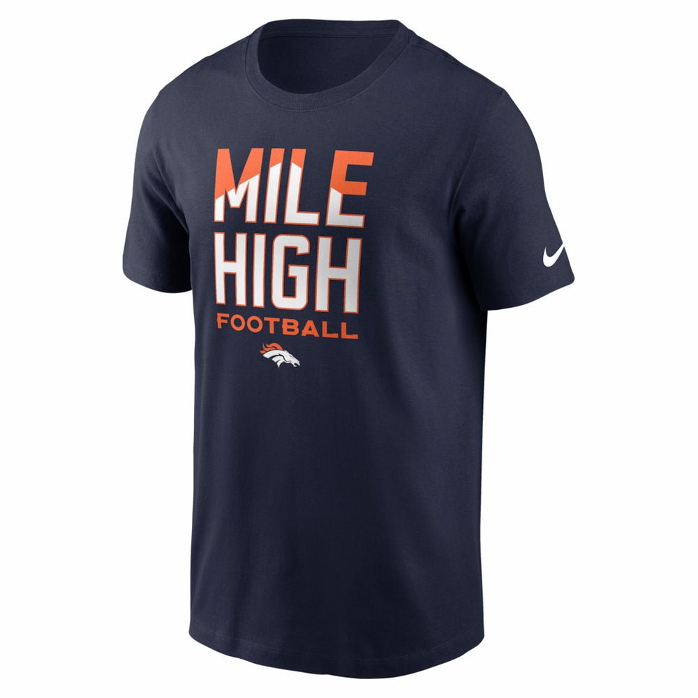 Nike Denver Broncos Mile High Football T-Shirt Navy
