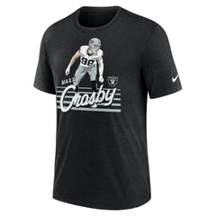 Nike Maxx Crosby Las Vegas Raiders Player Graphic T-Shirt Heather Black