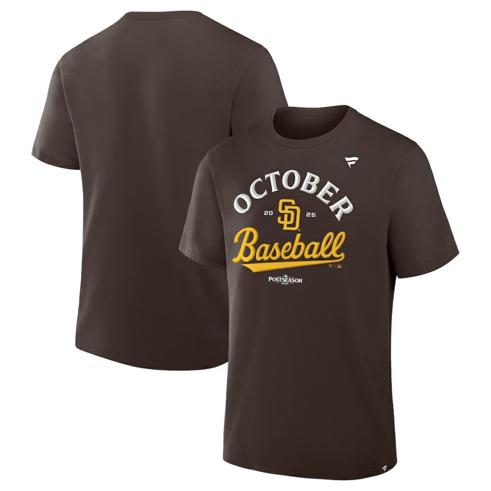 San Diego Padres Fanatics 2025 MLB Postseason Locker Room T-Shirt - Brown - Fanatics Sale