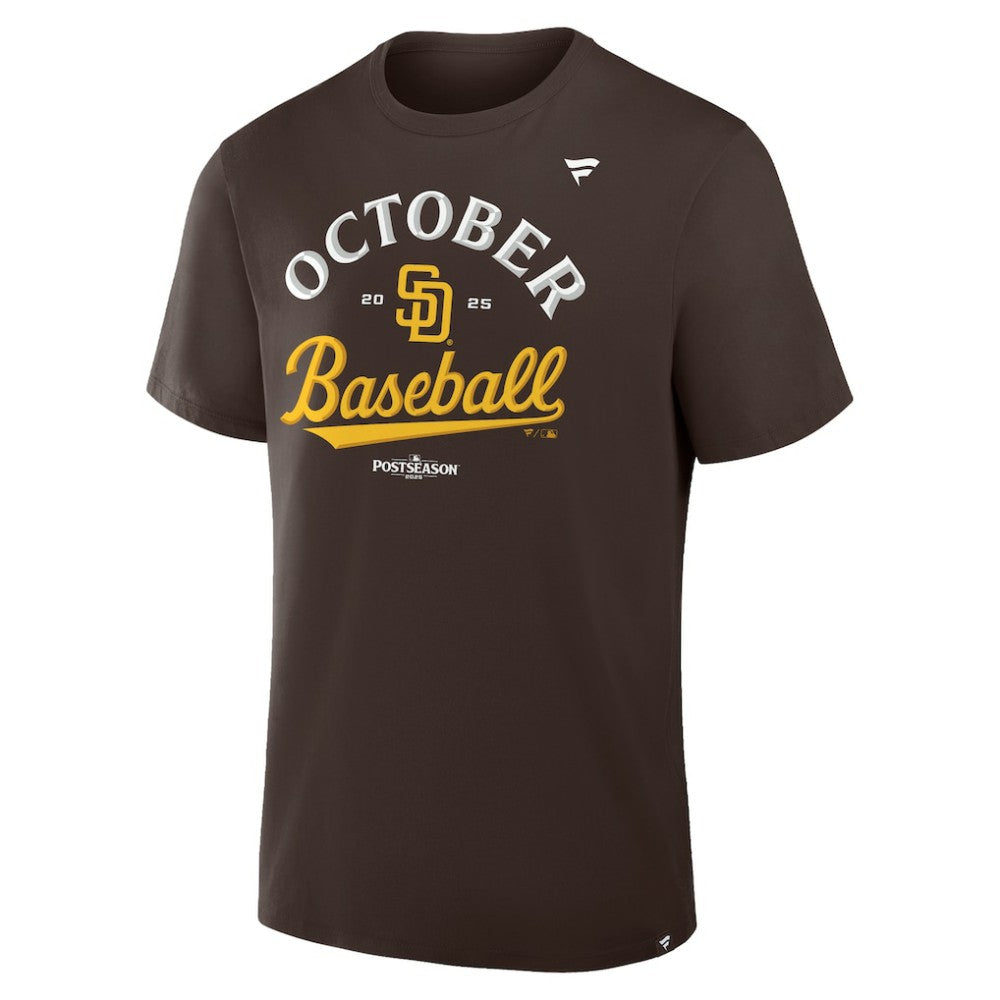 San Diego Padres Fanatics 2025 MLB Postseason Locker Room T-Shirt - Brown - Fanatics Sale