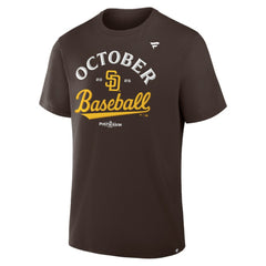 San Diego Padres Fanatics 2025 MLB Postseason Locker Room T-Shirt - Brown - Fanatics Sale