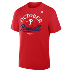 Philadelphia Phillies Fanatics 2025 MLB Postseason Locker Room T-Shirt - Red - Fanatics on Sale