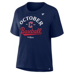 Cleveland Guardians  Women's 2025 MLB Postseason Locker Room T-Shirt - Navy - MLB Online