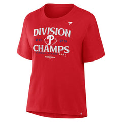 Philadelphia Phillies Fanatics Women's 2025 NL East Division Champions Locker Room T-Shirt - Red - Fanatics on Sale
