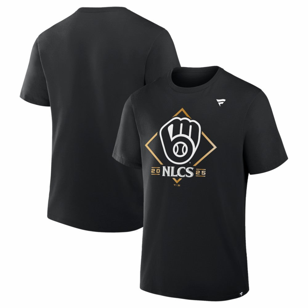 Milwaukee Brewers Fanatics 2025 National League Division Series Champions Locker Room T-Shirt - Black - Fanatics Online