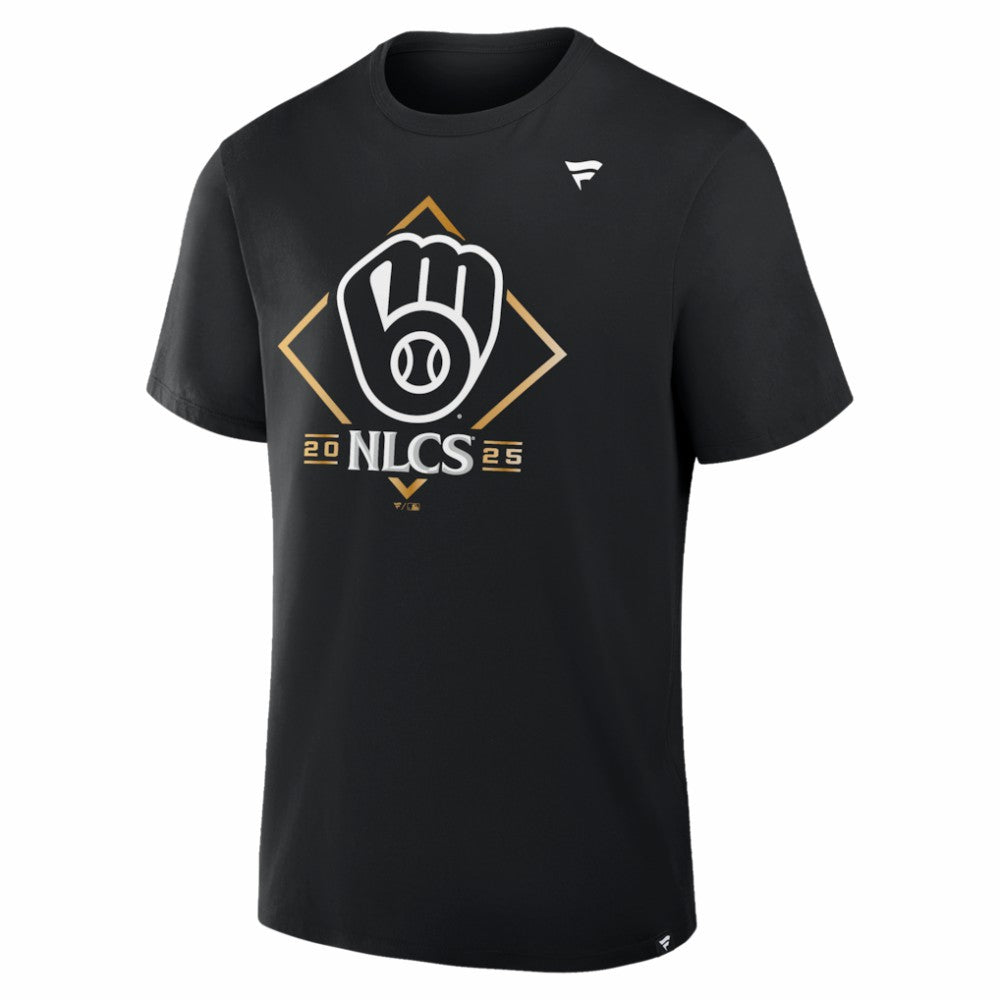 Milwaukee Brewers Fanatics 2025 National League Division Series Champions Locker Room T-Shirt - Black - Fanatics Online