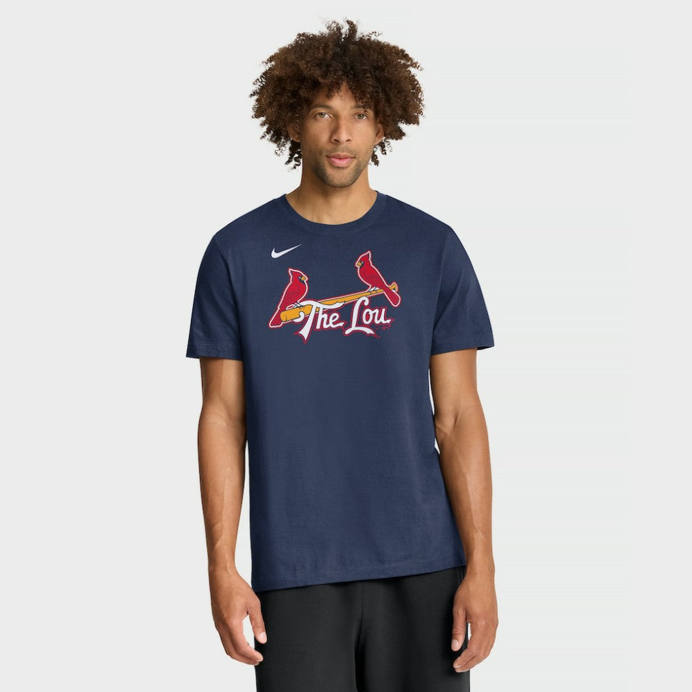 St. Louis Cardinals Nike City Connect Large Logo T-Shirt - Navy - Nike Discount