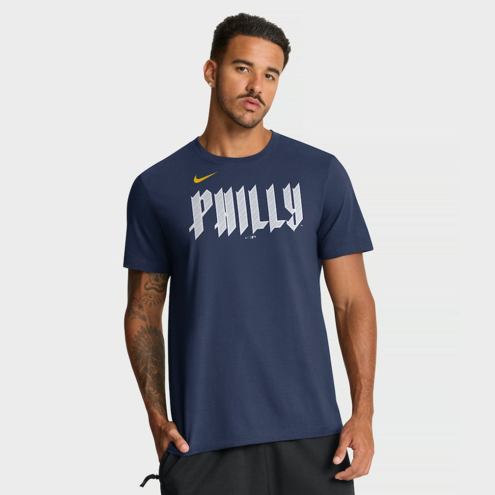 Philadelphia Phillies Nike City Connect Large Logo T-Shirt - Navy - Nike Lifestyle