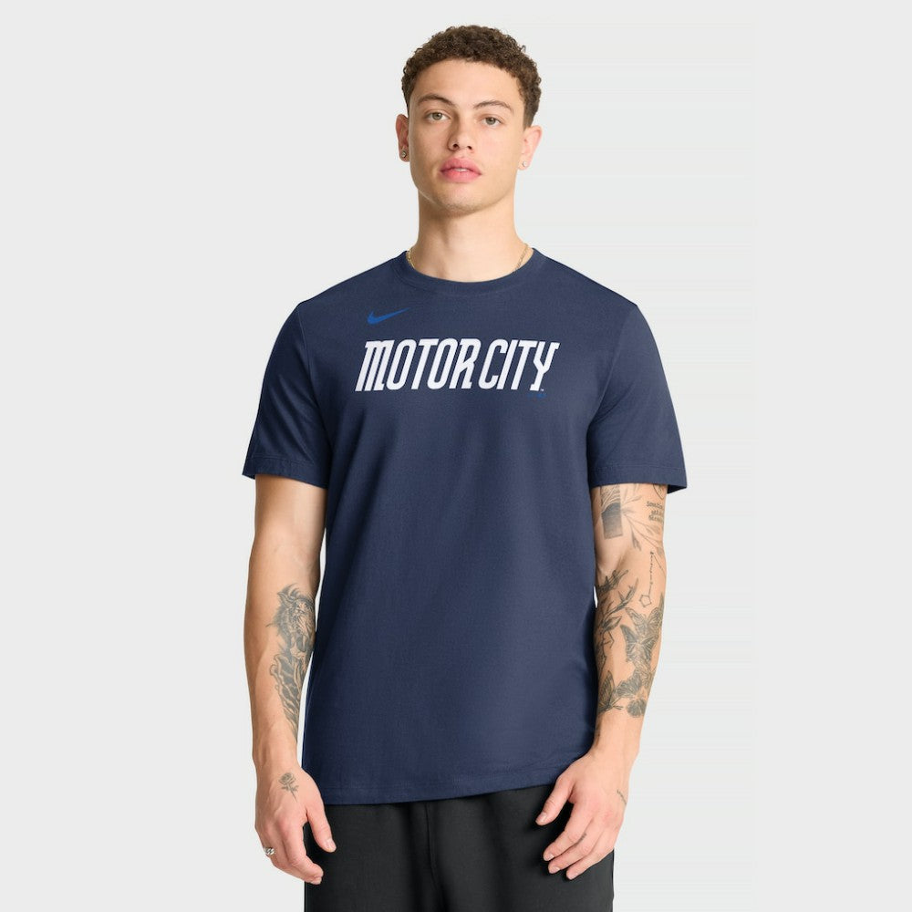 Detroit Tigers Nike City Connect Large Logo T-Shirt - Navy - Nike Online