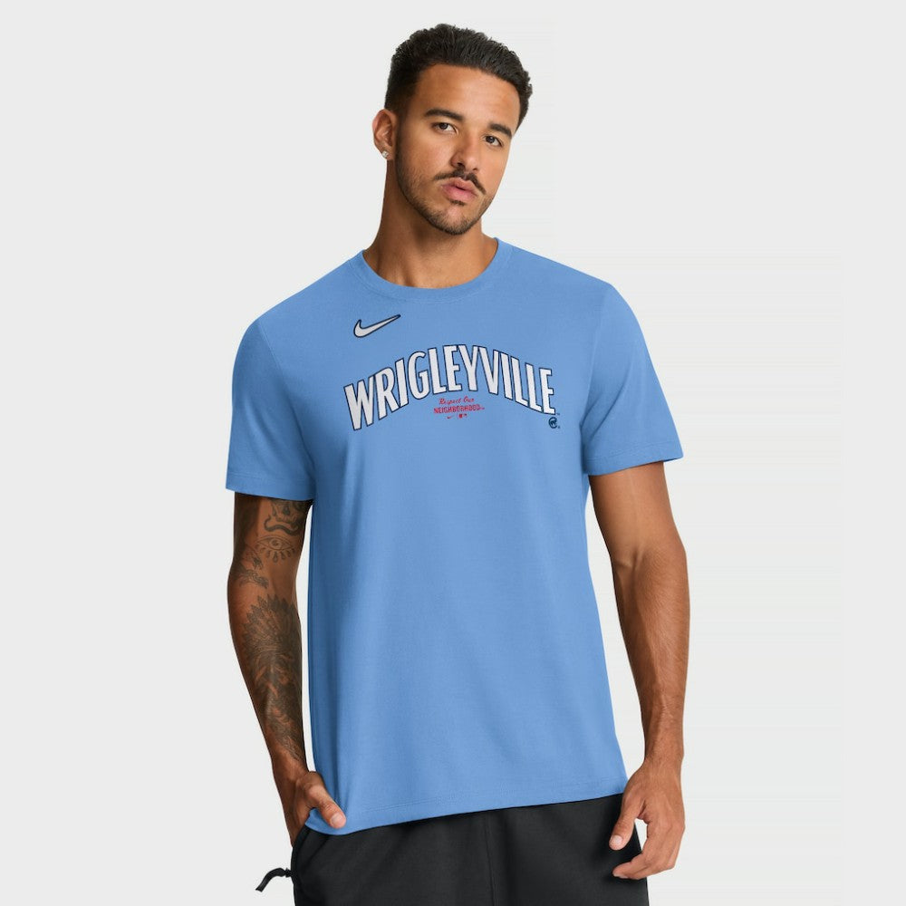 Chicago Cubs Nike City Connect Large Logo T-Shirt - Light Blue - Nike on Sale