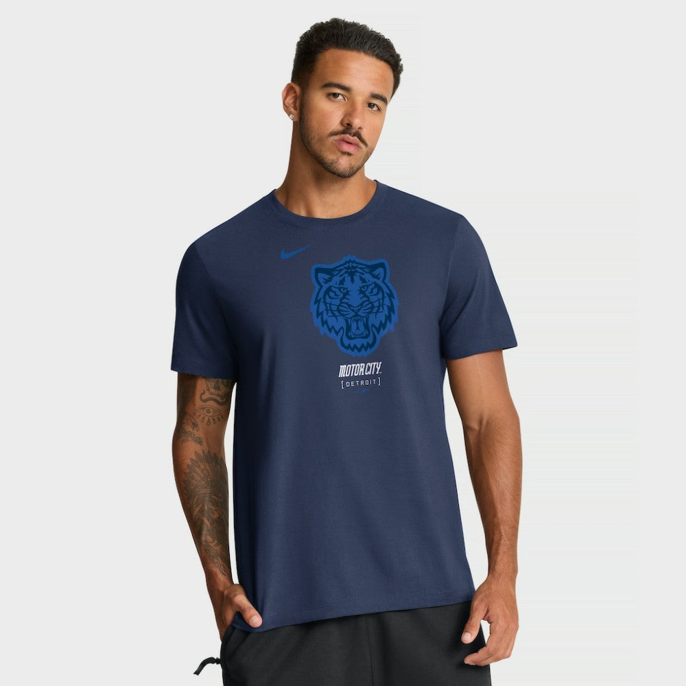 Detroit Tigers Nike City Connect Wordmark T-Shirt - Navy - Nike Online