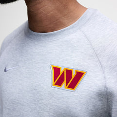 Nike Washington Commanders Tech Fleece Raglan Sweatshirt Heather Gray